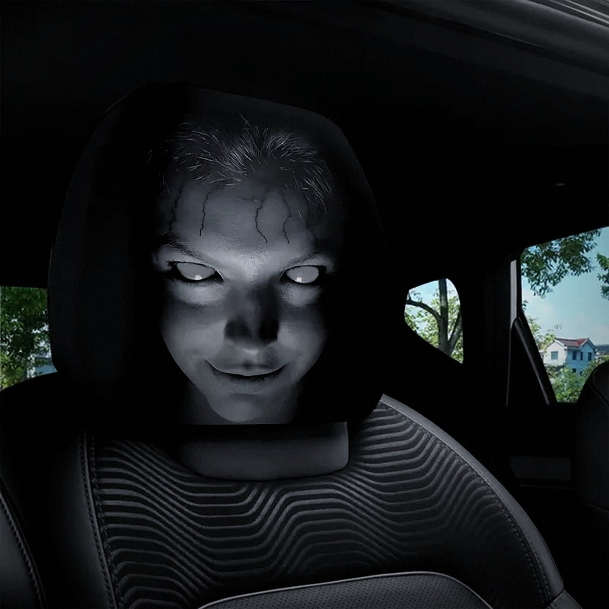 Close-up of the Pale Lady cover on a driver's seat